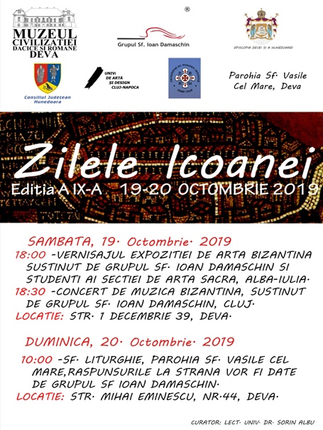 Expoziţia "PATRIMONIU CONTEMPORAN, IMATERIAL, UNIVERSAL" în cadrul evenimentului "ZILELE ICOANEI", ediţia a IX-a, 19-20 octombrie 2019