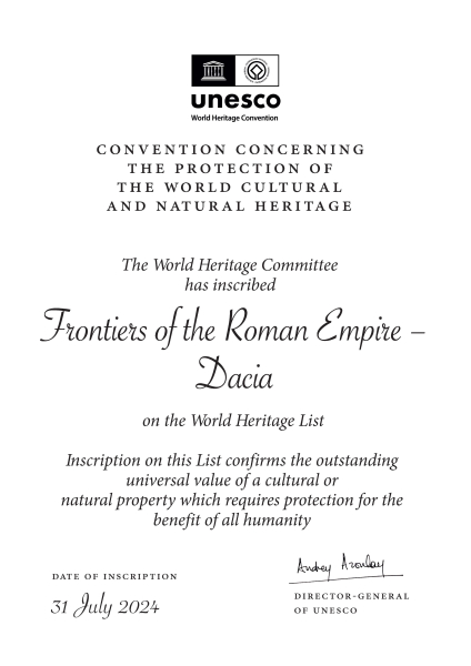 Certificate_WHC_Frontiers_of_the_Roman_Empire_Dacia_001
